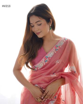 FASHION BERRY KHODAL HV213 TO HV216 DESIGNER NET SAREE WHOLESALER IN INDIA